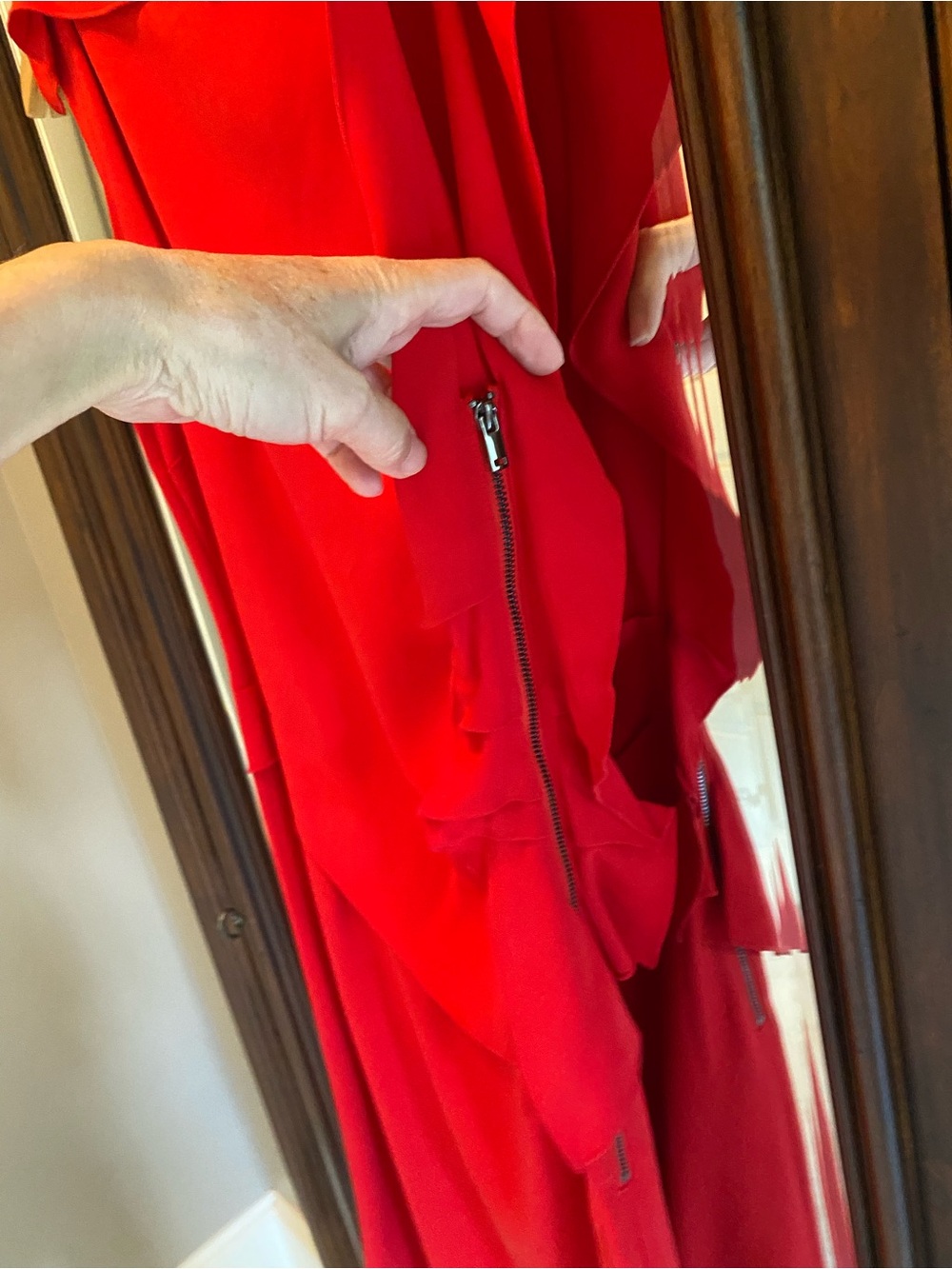 Reiss - Robyn Ruffle Red Dress - Picture 6 of 8